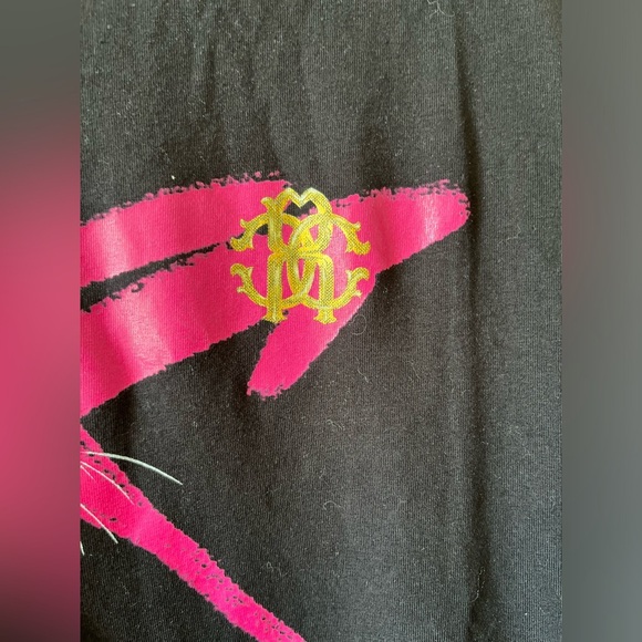 Roberto Cavalli Cotton Tiger Print Black Tee T-Shirt Large - Picture 2 of 8